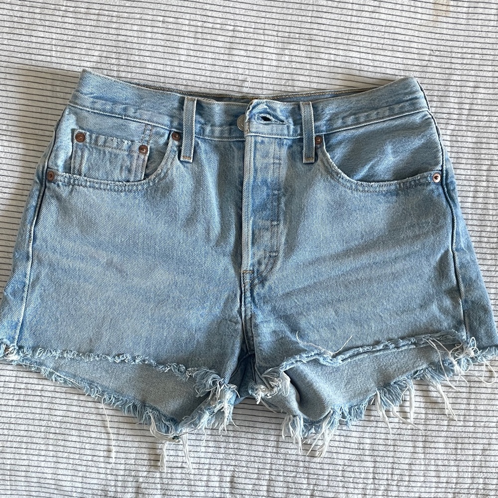 Levi's Light Blue Jean Shorts